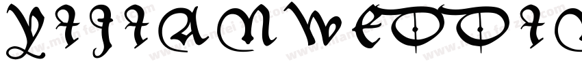 Y I J I A N W E D D I N G字体转换